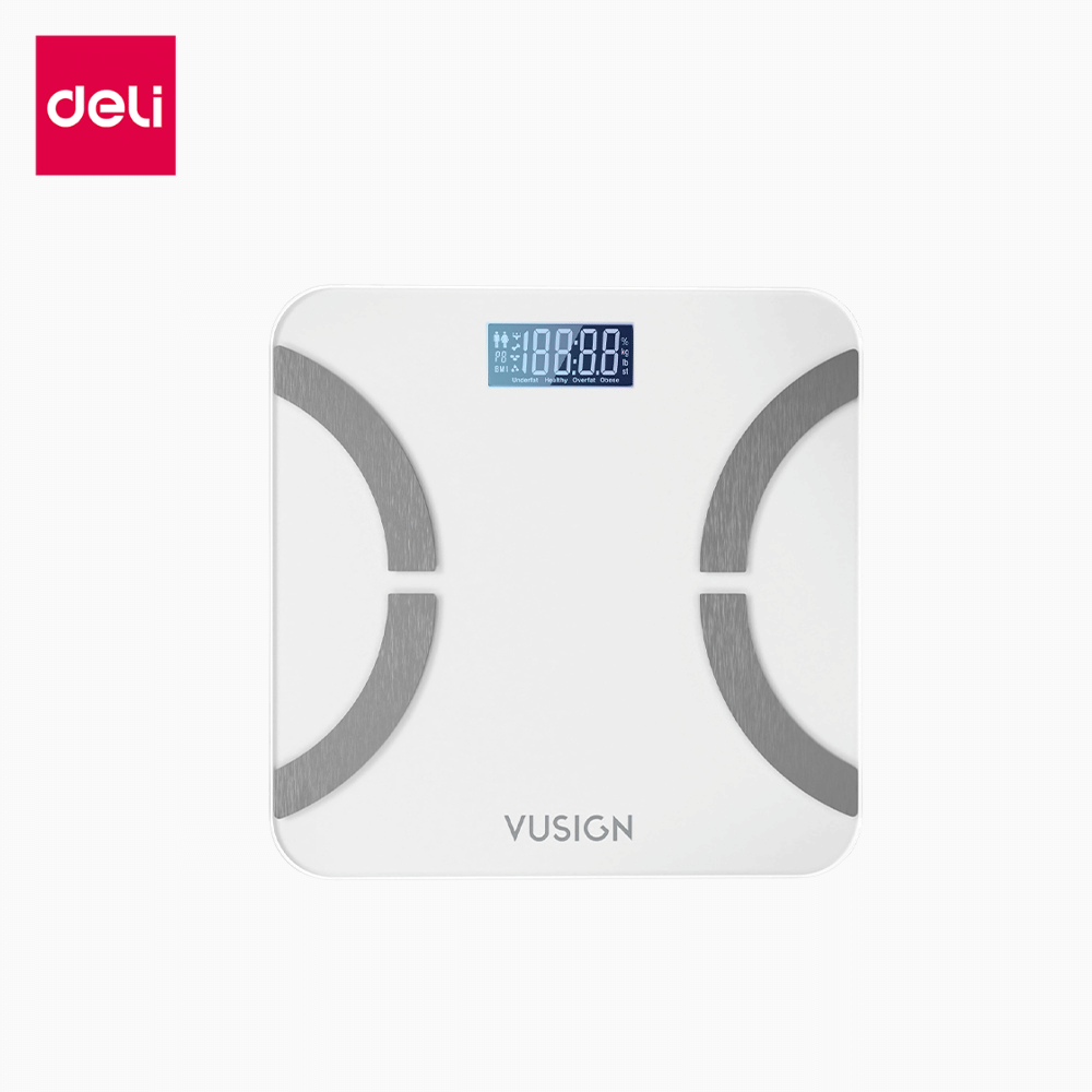 เครื่องชั่งน้ำหนักวัดมวลกาย VUSIGN VS6119-WH-01 สีขาว_0